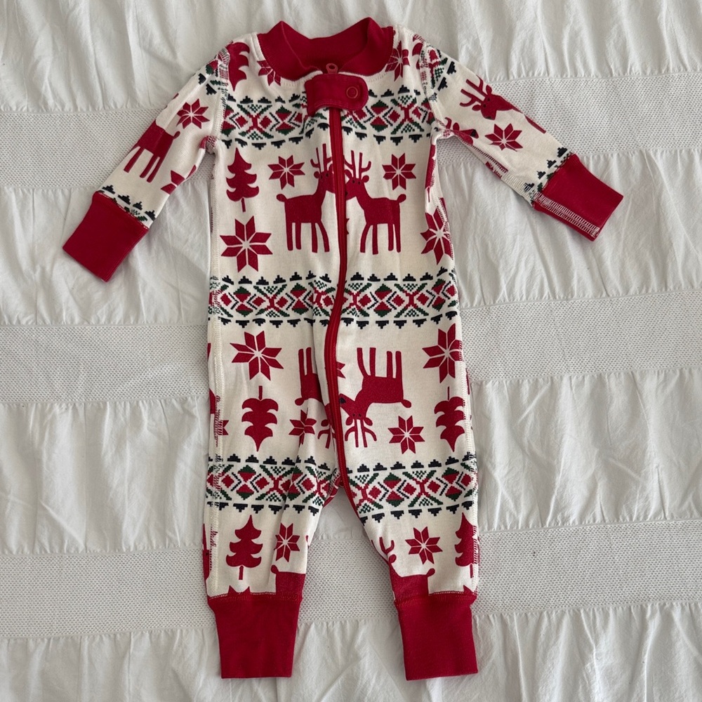 Hanna Andersson Red and White Kids Pajama Set